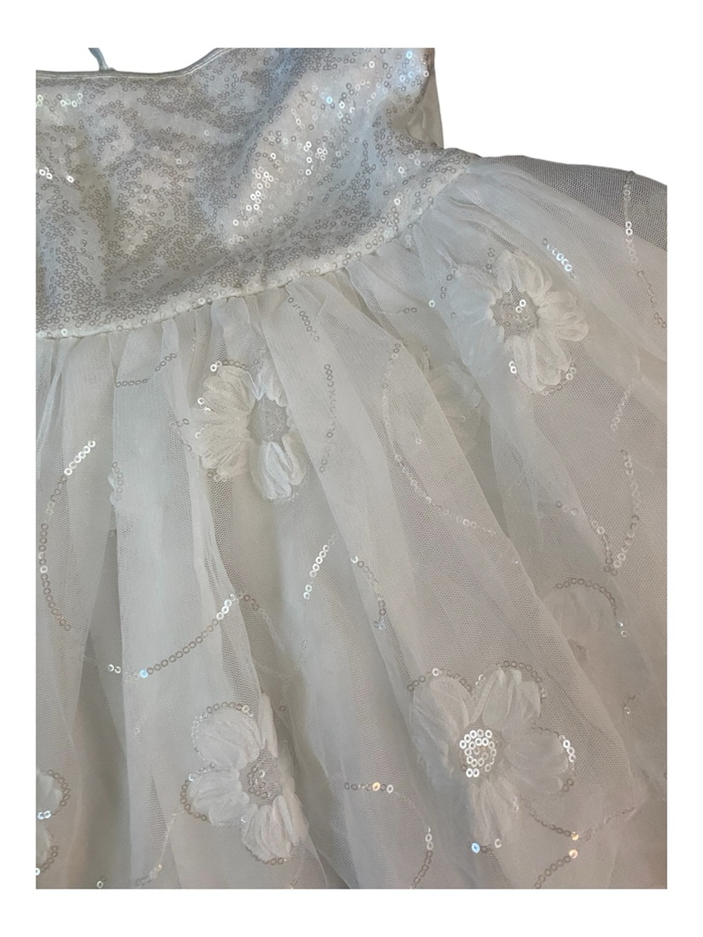 Zhenzi white Sequin-Trim Dress